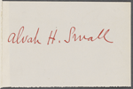 Small, Alvah. H., ALS to WW. Jul. 24, 1863.