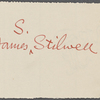 Stilwell, Julia, on behalf of James S. Stilwell, ALS to WW. Oct. 13, 1863.