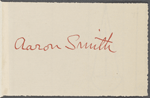Smith, Aaron, ALS to WW. May 14, 1864. 	