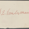 Vandermark, William E., ALS to WW. Dec. 13, 1863.