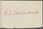 Vandermark, William E., ALS to WW. Dec. 13, 1863.
