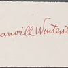 Winterstein, Manvill, ALS to WW. Mar. 1, 1875.