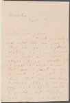 Winterstein, Manvill, ALS to WW. Aug. 5, [1875].