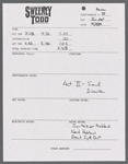 Stage manager's daily reports