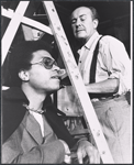 Billy Dee Williams and George Voskovec in the stage production Slow Dance on the Killing Ground