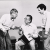 Jack Gilford, George C. Scott and Arthur Penn in rehearsal for the stage production Sly Fox