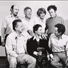 Hector Elizondo, Jack Gilford, Gretchen Wyler, Bob Dishy, George C. Scott, Trish Van Devere and Arthur Penn in publicity photo for the stage production Sly Fox