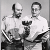 Hector Elizondo and George C. Scott in rehearsal for the stage production Sly Fox