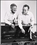 Jack Gilford and George C. Scott in rehearsal for the stage production Sly Fox