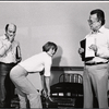 Hector Elizondo, Gretchen Wyler and George C. Scott in rehearsal for the stage production Sly Fox