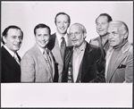 Harold Prince, Ted Knight and production team in rehearsal for the stage production Some of My Best Friends