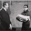 David Doyle and Sal Mineo in rehearsal for the stage production Something About a Soldier