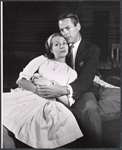 Gretchen Walther and Kevin McCarthy in rehearsal for the stage production Something About a Soldier