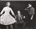 Gretchen Walther, Robert Donley and Sal Mineo in rehearsal for the stage production Something About a Soldier