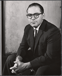 Playwright Ernest Kinoy in publicity photo for the stage production Something About a Soldier