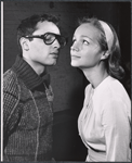 Sal Mineo and Gretchen Walther in rehearsal for the stage production Something About a Soldier