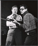 Ralph Meeker and Sal Mineo in rehearsal for the stage production Something about a Soldier