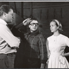 Ralph Meeker, Sal Mineo and Gretchen Walther in rehearsal for the stage production Something About a Soldier