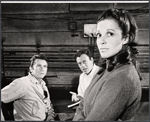 Gabriel Dell, Bob Dishy and Linda Lavin in rehearsal for the stage production Something Different
