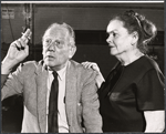 Melvyn Douglas and Pert Kelton in rehearsal for the stage production Spofford