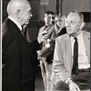 Herman Shumlin, Jeff Weiss, Penelope Windust and Melvyn Douglas in rehearsal for the stage production Spofford