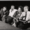 Gary Merrill, Bernard Evslin, Nancy Kelly and Herbert Swope Jr., in rehearsal for the stage production Step on a Crack