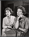 Maggie Hayes and Nancy Kelly in rehearsal for the stage production Step on a Crack