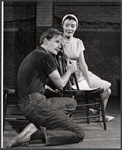 Donald Madden and Maggie McNamara in rehearsal for the stage production Step on a Crack