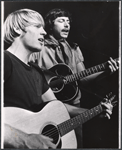 Nick Rawson and unidentified in the 1969 stage production Stomp