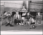 Conrad Janis, Robert Redford, Sondra Lee, Ron Nicholas and Pat Stanley in rehearsal for the stage production Sunday in New York