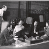 Garson Kanin, Conrad Janis, Robert Redford, Sondra Lee, Ron Nicholas and Pat Stanley in rehearsal for the stage production Sunday in New York