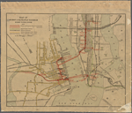 Map of Hudson & Manhattan Railroad Hudson tunnel system