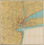 Map showing 50 miles around New York City