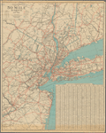 Hagstrom's map of 50 mile radius from New York 
