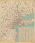 Hagstrom's map of 50 mile radius from New York 