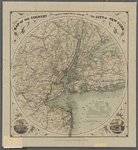 Map of the country thirty three miles around the city of New York