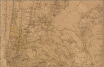 Driving road chart of the country surrounding New York City 