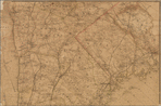 Driving road chart of the country surrounding New York City 