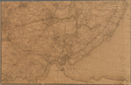 Driving road chart of the country surrounding New York City 