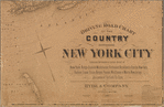 Driving road chart of the country surrounding New York City 