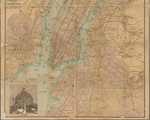 Watson's new map of New York and adjacent cities 