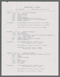 Stage manager's weekly reports