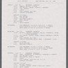 Stage manager's weekly reports