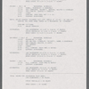 Stage manager's weekly reports