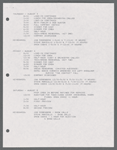 Stage manager's weekly reports