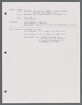 Stage manager's weekly reports