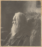 Eakins, Thomas. Four portrait photographs of Walt Whitman [ca. 1887]. Accompanied by photograph of oil portrait.