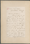 Harris, [William Torrey], ALS to. Oct. 27, 1879.