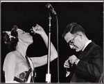 Carol Burnett and unidentified in the 1963 stage event Salute to the President