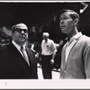Allan Sherman and Johnny Carson in the 1964 stage event Salute to the President